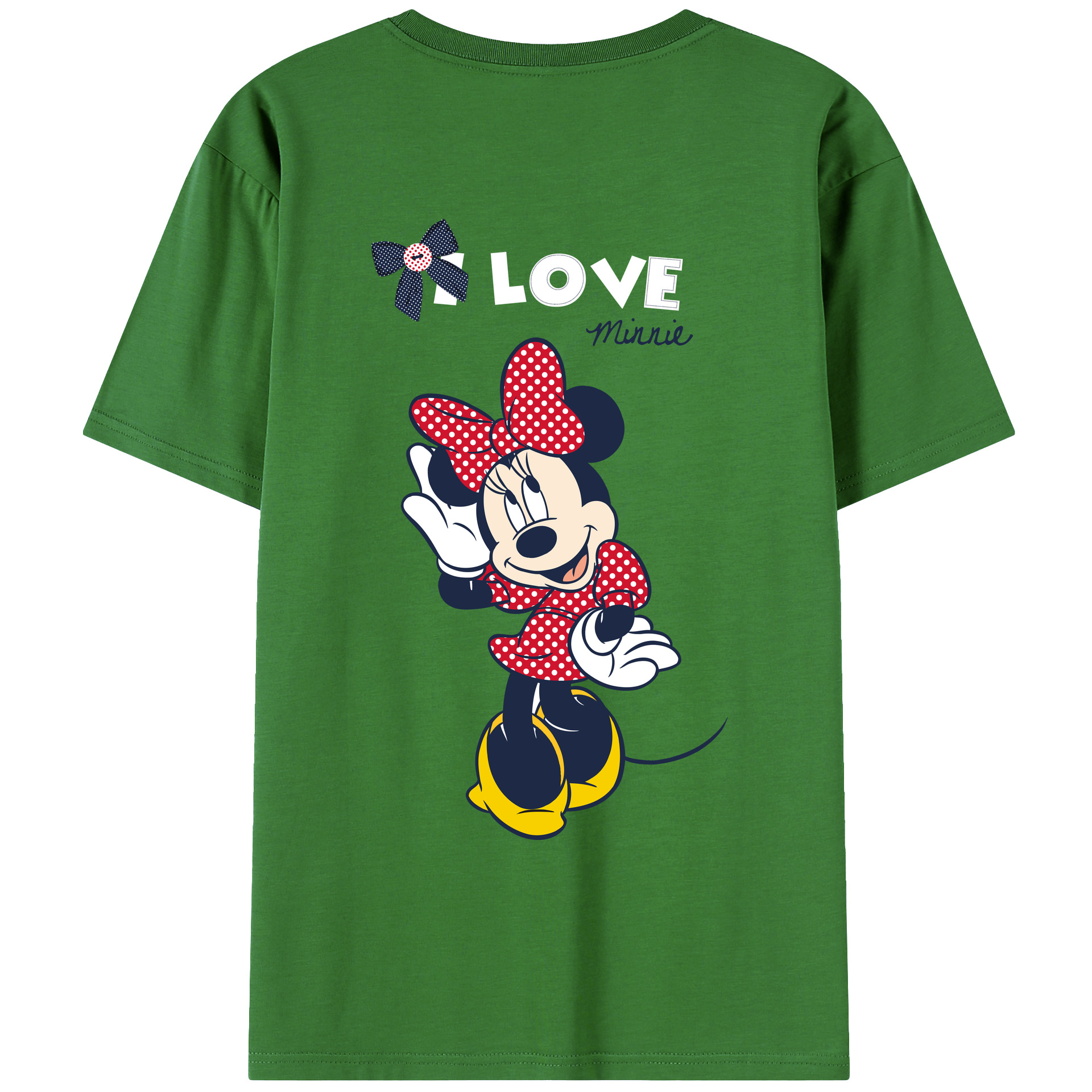 （画像用） ミッキーマウス Mickey Mouse レディース半袖Tシャツ(バックプリント)